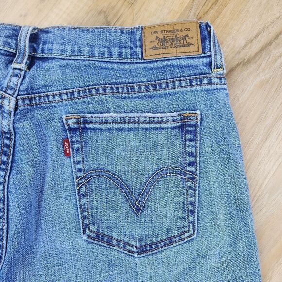 💛Levi's 515 Blue Denim Bootcut Jeans Size 10/30 - Picture 9 of 10